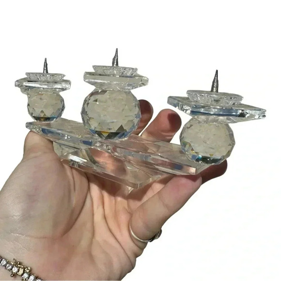 Vintage Swarovski Crystal Candelabra Candle Holder - Picture 5 of 6